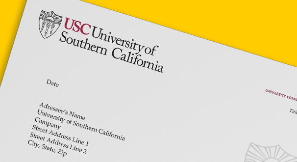 USC brand resources university stationery image