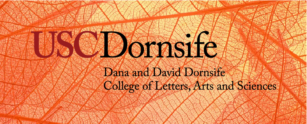 USC Dornsife do not place academic logotype on busy background 