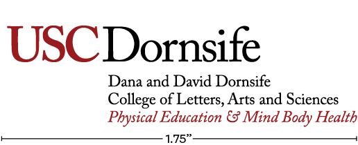 USC Dornsife 1.75-inch minimum size sub-unit academic logotype