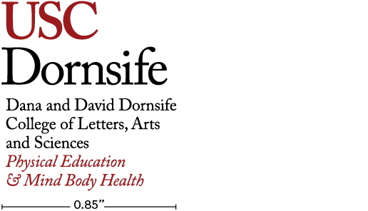 USC Dornsife 0.85-inch minimum size sub-unit academic logotype